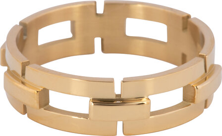 Charmin&#039;s Link Ring Gold Colored Wide R1241