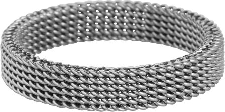 Charmin&#039;s Fine Braided Ring Steel R1009