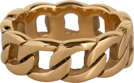 Charmin&rsquo;s statement ring R1006 Super Heavy Chain Goldplated