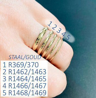 Charmin&#039;s Ring Staal Rond Mini 2 MM R1464