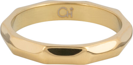 Charmin&#039;s Gehoekte Basis Ring 3,5mm Goud R1435