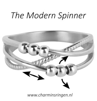 Charmin&#039;s Twisted Ring Balls Anxi&eacute;t&eacute; Fidget Steel R1360