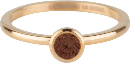 Charmin&#039;s ring R1044 Stylish Bright Gold Brown
