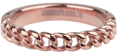 Charmin&#039;s Rosegoudkleurige Ketting-ring Half Ketting Half Glad Staal R878