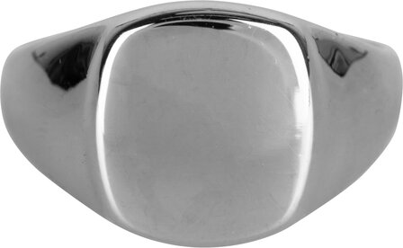 Charmin&#039;s UNI Men&#039;s Signet Ring Square and Oval Steel R968