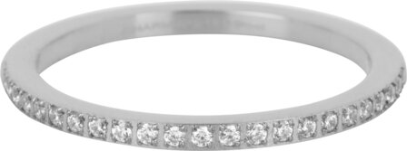 Charmin&#039;s Stacking Ring Alliance White Crystal 1.2MM Steel R147