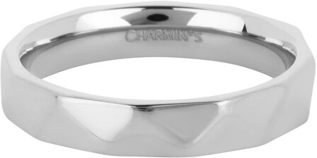 Charmin&#039;s Gehoekte Basis Ring 4mm Steel R1543