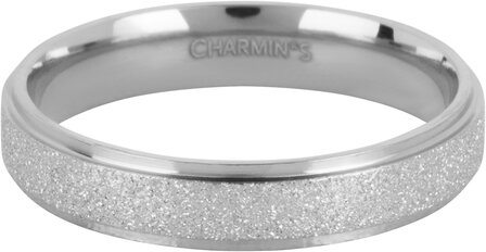 Bague empilable Charmin&#039;s Steel R1549 Acier ponc&eacute; et brillant