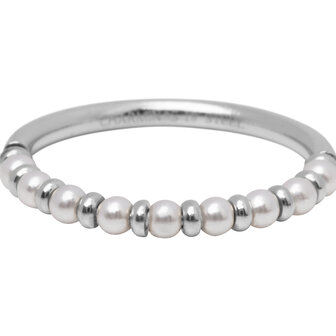 R1667 Anxiety Palm Small Staal &amp; Parel Ring