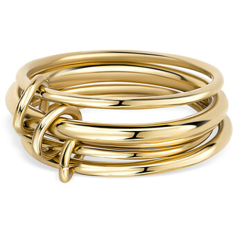 Charmin&#039;s Goudkleurige Chunky Ring met Vijf Dunne Ringen R1850