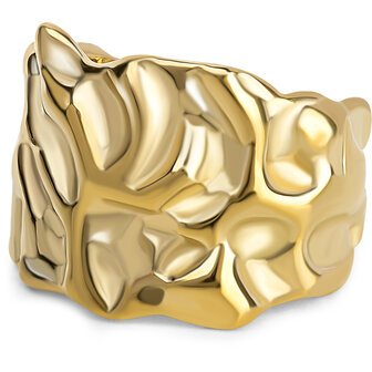 Charmin&#039;s Goudkleurige Chunky Ring met Mooie Bewerkinkingen R1837 &ndash; Kracht en Stijlvol