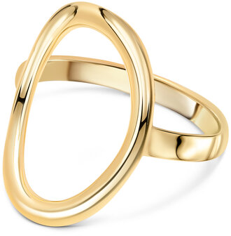 Charmin&#039;s Goudkleurige Chunky Ring met Ovale Vorm Staal R1770 &ndash; Krachtig en Groot