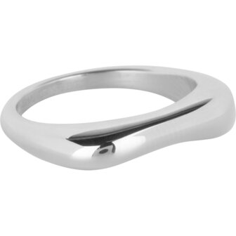 Charmin's Ring Zacht Gewelfd en Afgeronde Bollen Staal R1370