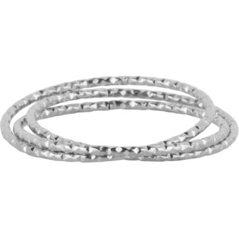 Charmin's Trinity Bague Anti-Stress Fine en Acier R1625