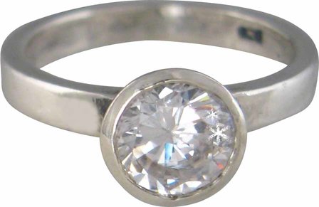 Ring XL02 White &#039;Round Diamond&#039;