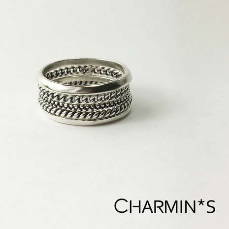 Ring R300 Silver 'Dotted'