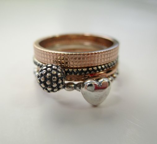 Ring R301 Silver 'Dotted Ball'