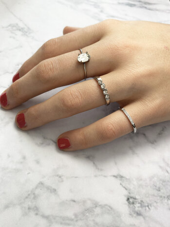 R649 Shine Big Shiny Steel Crystal CZ