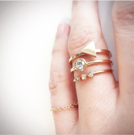  Ring R394 Steel 'Shiny Triangle'