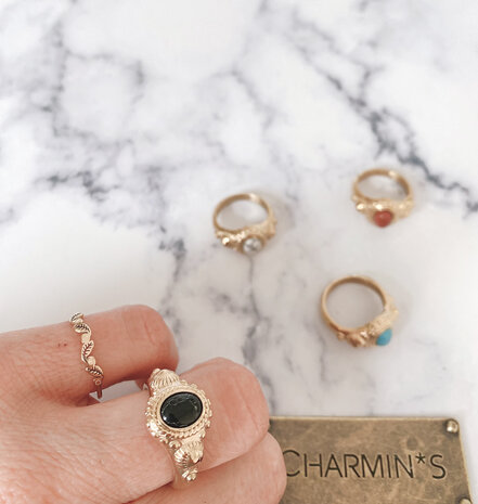 Charmin’s ring R916 Leaves Steel