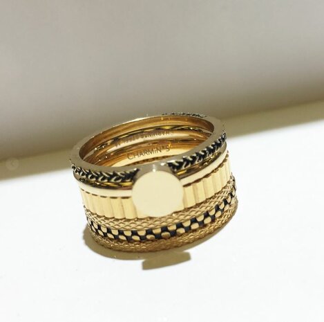Ring R452 Gold 'Pointy Steel'