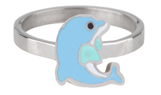 KIDZ 45 stalen kinderringen met emaille in 3 maatjes in Display Easy Order 