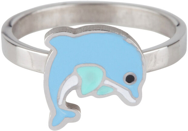 KIDZ 45 stalen kinderringen met emaille in 3 maatjes in Display Easy Order 