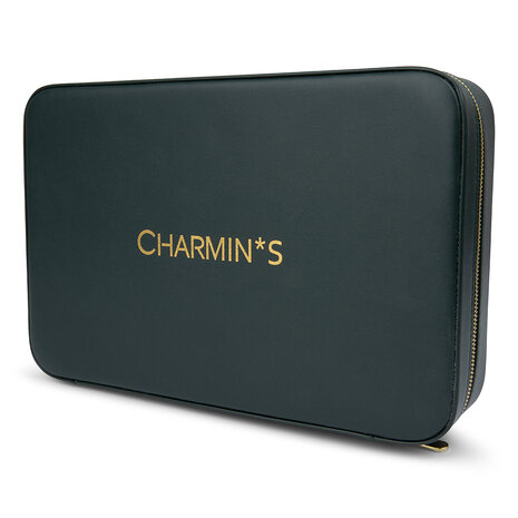 Charmin's Ringendoos met Spiegel Groen Vegan-Leer Display 5548 