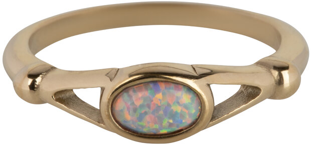 Charmin's Oval Elegant Ring with Opal Gemstone Gold R1154