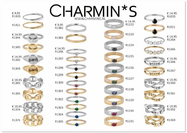 Charmin's Winterringe 168 Ringe (42 Modelle in 4 Größen, einfache Bestellung)