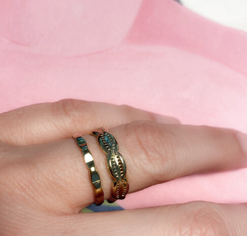 Charmin's Ring Origami Diamond Gold-coloured steel R1239