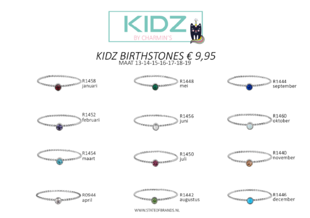 45 Steel colored twisted children's rings in 3 sizes in Display Easy Order KIDZ (5)