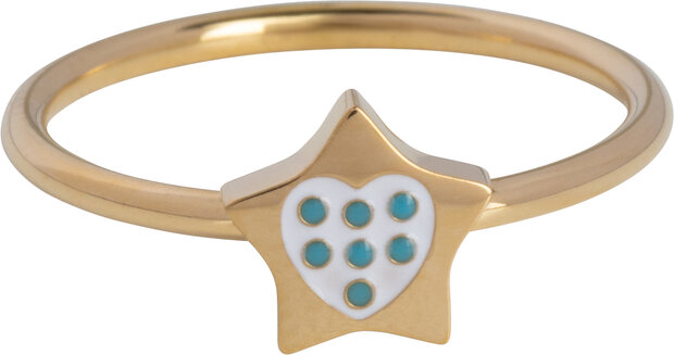 45 Steel gold hearts and stars children's rings in 3 sizes in Display Easy Order KIDZ (20)