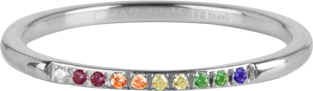 Bague empilable en acier Charmin's Rainbow Petite Alliance R1396