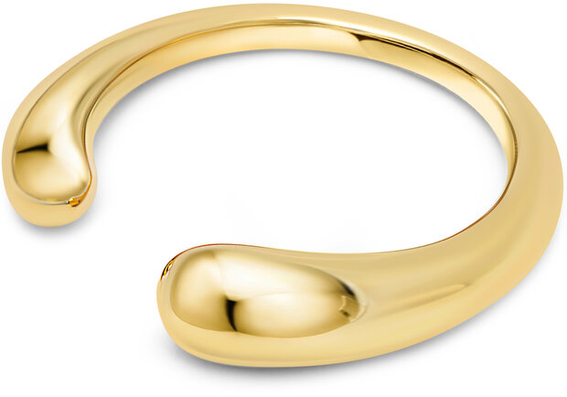 Charmin's Goudkleurige Chunky Ring met Druppelvormen R1775 – Elegant en Krachtig