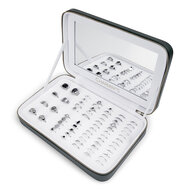 Charmin&#039;s Ringendoos met Spiegel Groen Vegan-Leer Display 5548 