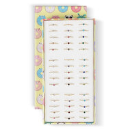 45 Goudkleurige gekleurde gedraaide kinderringen in 3 maatjes in Display Easy Order KIDZ (6)