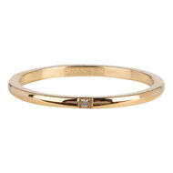 Charmin&rsquo;s goudkleurige stapelring R744 Precious goldplated staal