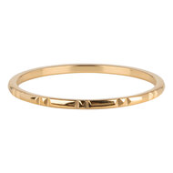 Charmin&rsquo;s goudkleurige stapelring R781 12 Marks goldplated staal