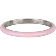 Charmin&rsquo;s Licht Roze Emaille Edelstaal Stapelring - Tijdloze Elegantie R1613