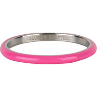 Charmin&rsquo;s Roze Emaille Stapelring in Edelstaal &ndash; Tijdloze Elegantie R1612