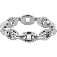 Charmin&#039;s Ring met Stevige Ovale Schakel Staal R1565 &ndash; Closed Forever