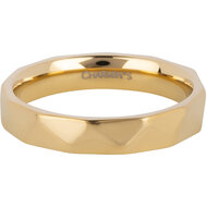 Charmin&#039;s Goudkleurige Gehoekte Basis Ring 4mm Steel R1544