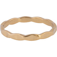 Charmin&#039;s Ring Origami Ruit Goudkleurig Staal R1239