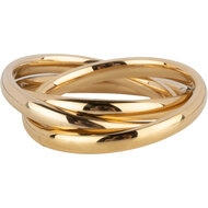 Charmin&#039;s Trinity Rolling Anxiety Fidget Ring Goudkleurig Large R1647 