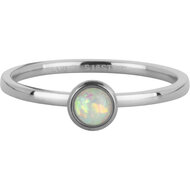 Charmin&#039;s Ring Birthstone October Roze Kristal Tourmaline Staal Iconic  R1609