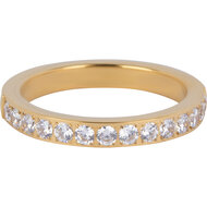 Charmin&rsquo;s Goudkleurige Stapelring Alliance Witte Kristal 3,2MM Staal R1475
