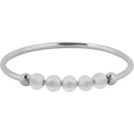 Charmin&#039;s Anxiety Ring NaturalStones Kristal Beads Staal R1318