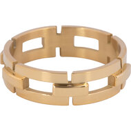 Charmin&rsquo;s Schakelring Goudkleurig Breed R1241