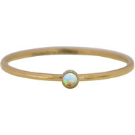 Charmin&#039;s R1185 Birthstone October Opaal Stone Shine Bright 2.0 Goldplated